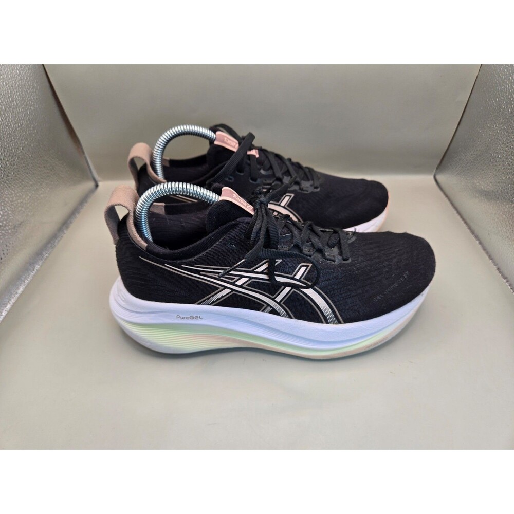 ASICS Gel-Nimbus 27 Shoes Womens 7.5 Black Road Running Athletic Workout Sneaker